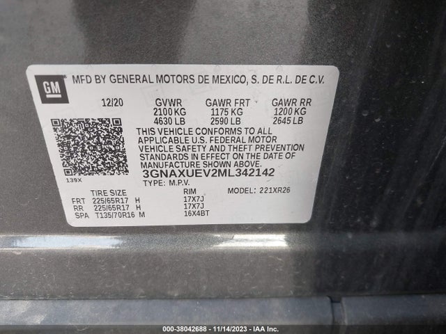 Chevrolet Equinox Awd Lt 2021 3GNAXUEV2ML342142 Image 9
