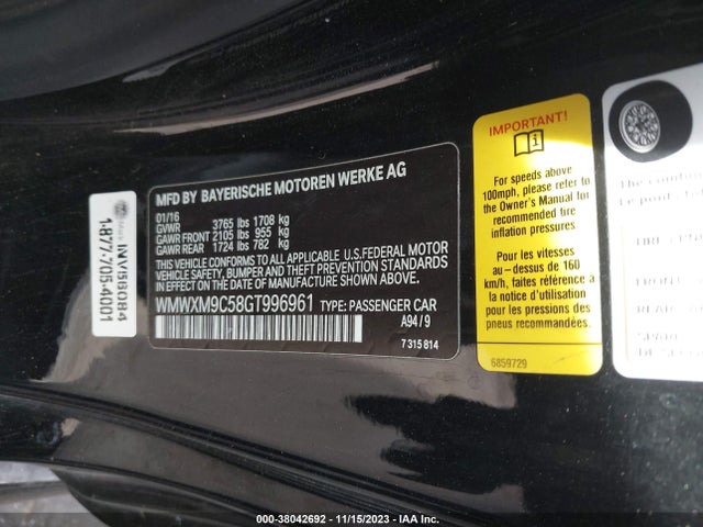 2016 MINI HARDTOP WMWXM9C58GT996961 Photo 8