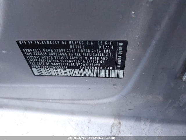 3VWD17AJ1FM225108 Volkswagen Jetta Sedan 1.8t Se