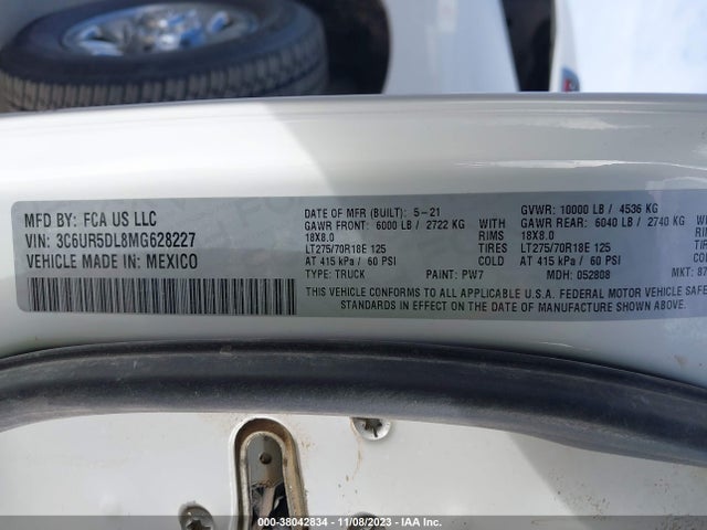 RAM 2500 Lone Star Regular Cab 2021 3C6UR5DL8MG628227 Image 9