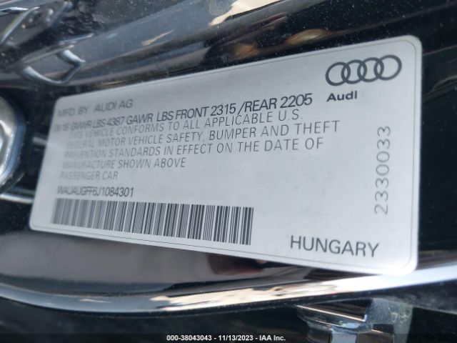 WAUAUGFF6J1084301 Audi A3 2.0t Tech Premium/2.0t Premium