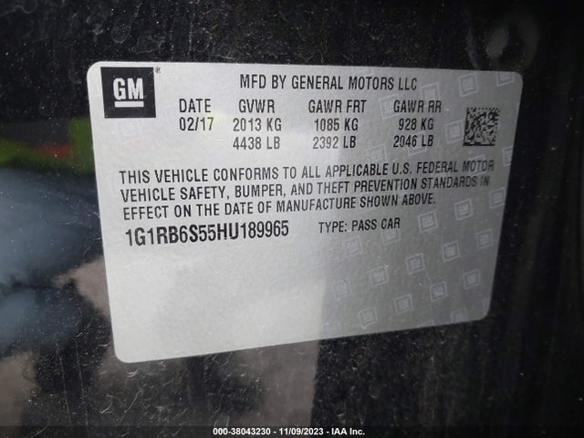 Chevrolet Volt Premier 2017 1G1RB6S55HU189965 Image 9