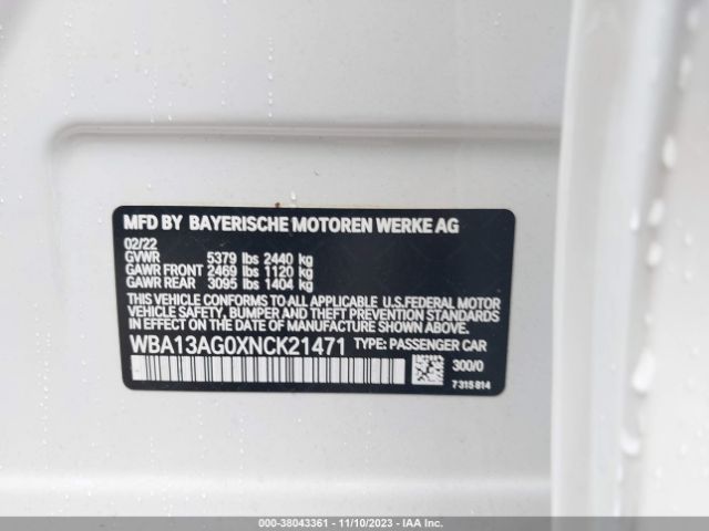 2022 BMW 5 SERIES WBA13AG0XNCK21471 Photo 8