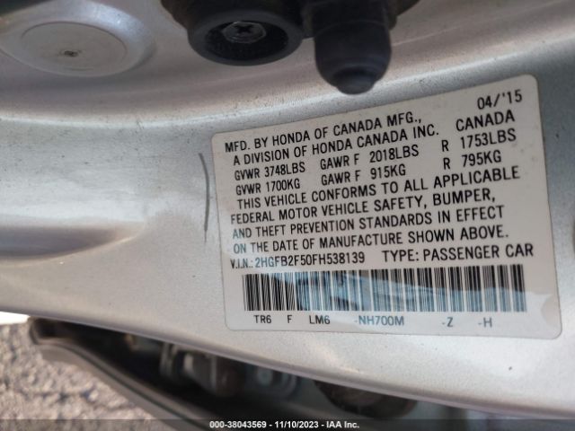 2HGFB2F50FH538139 Honda Civic Lx