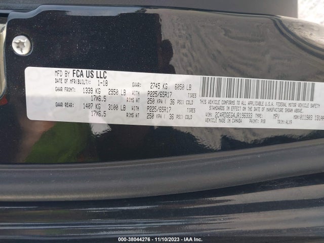 Dodge Grand Caravan Gt 2018 2C4RDGEG4JR196333 Image 9