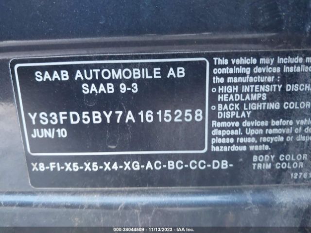 2010 SAAB 9-3X YS3FD5BY7A1615258 Photo 8