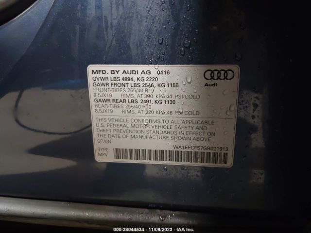 WA1EFCFS7GR021913 Audi Q3 2.0t Premium Plus
