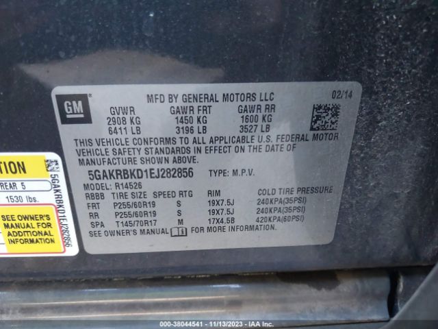 5GAKRBKD1EJ282856 Buick Enclave Leather