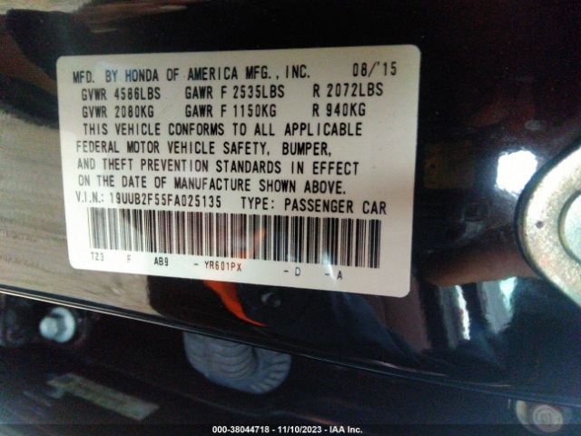 19UUB2F55FA025135 Acura Tlx V6 Tech