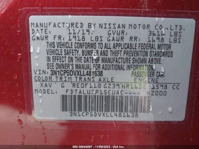 Nissan Kicks Sr Xtronic Cvt 2020 3N1CP5DVXLL481638 Image 9
