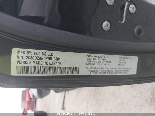 Dodge Challenger Sxt 2023 2C3CDZAG0PH510604 Image 9