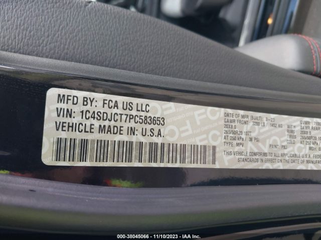 1C4SDJCT7PC583653 Dodge Durango R/t Plus