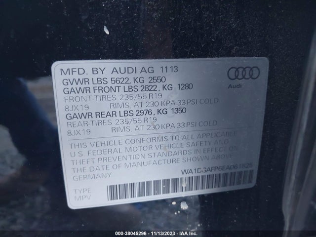 WA1DGAFP6EA061825 Audi Q5 3.0t Premium Plus