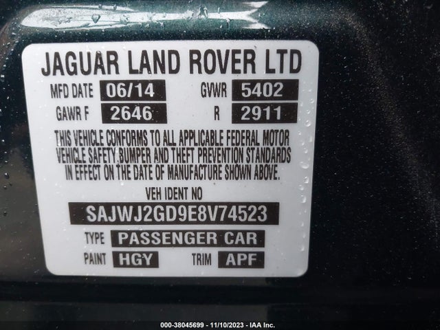 2014 JAGUAR XJ SAJWJ2GD9E8V74523 Photo 8