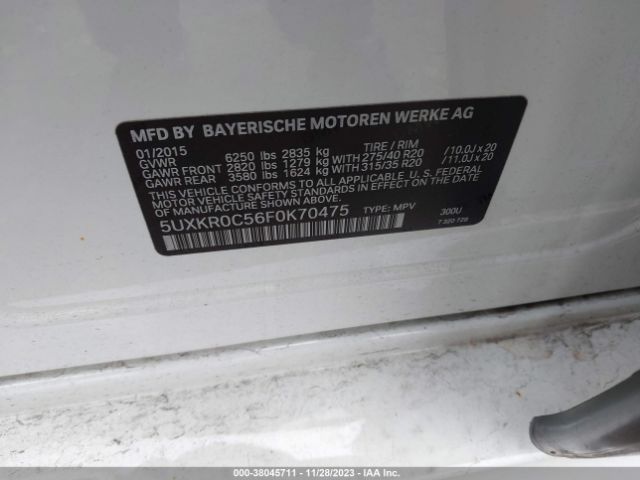 5UXKR0C56F0K70475 BMW X5 Xdrive35i