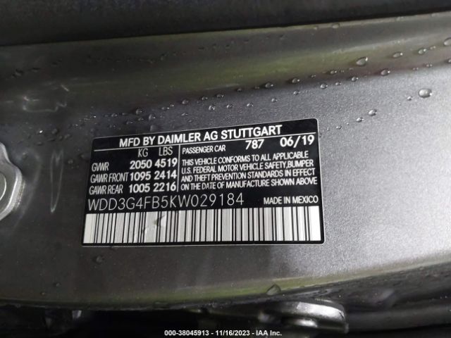 WDD3G4FB5KW029184 Mercedes-Benz A 220 4matic