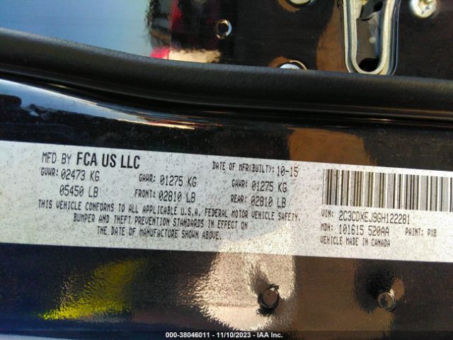 2C3CDXEJ9GH122281 Dodge Charger Srt 392