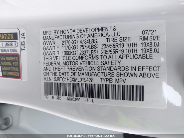 Acura Rdx Technology Package 2021 5J8TC1H5XML019428 Image 9