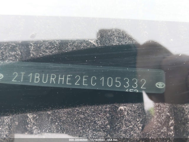 2014 TOYOTA COROLLA S PLUS VIN: 2T1BURHE2EC105332