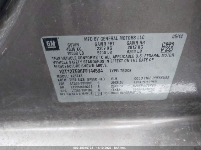 1GT12ZE86FF144594 GMC Sierra 2500hd Slt