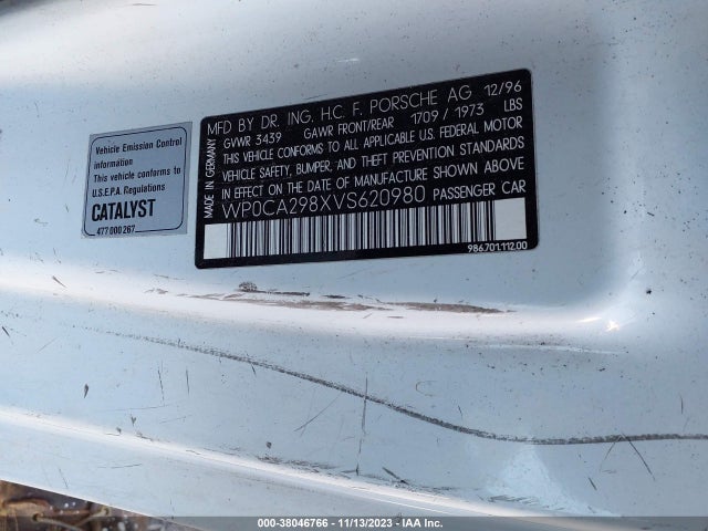 1997 PORSCHE BOXSTER WP0CA298XVS620980 Photo 8