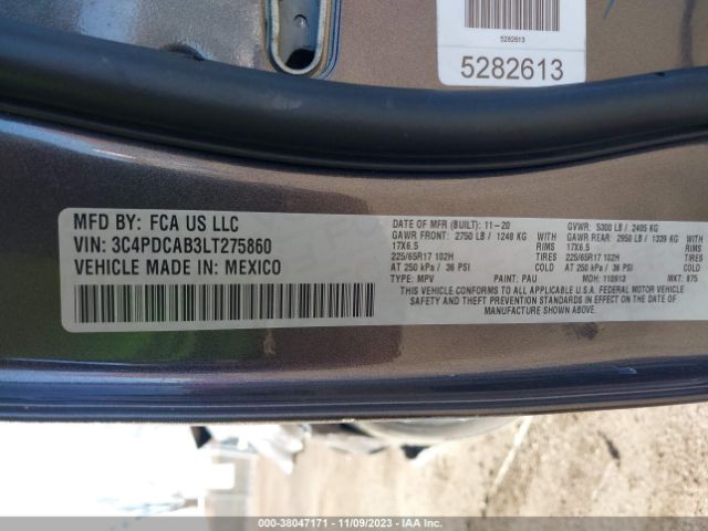 3C4PDCAB3LT275860 Dodge Journey Se Value