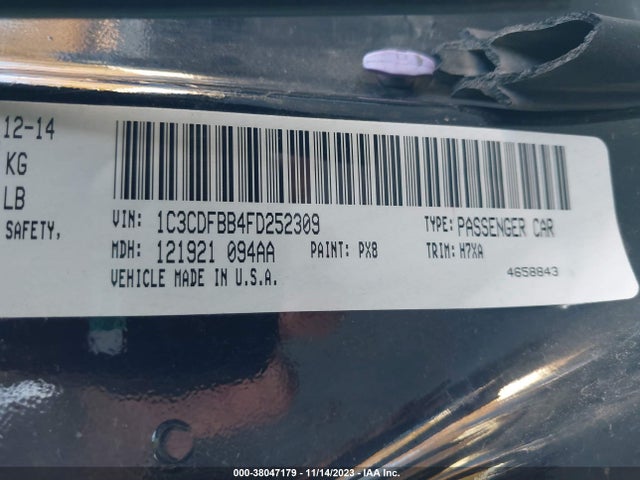 Dodge DART SXT 2015 1C3CDFBB4FD252309 Image 9