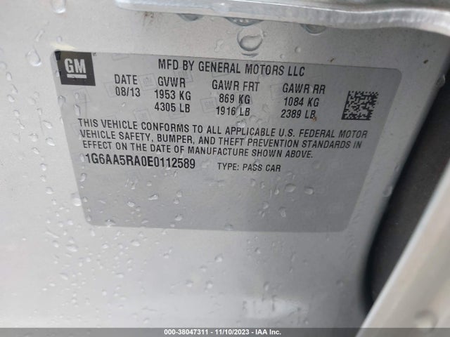 Cadillac Ats Standard 2014 1G6AA5RA0E0112589 Image 9