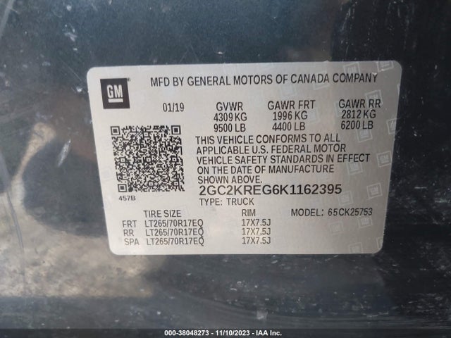 Chevrolet Silverado 2500hd Wt 2019 2GC2KREG6K1162395 Image 9