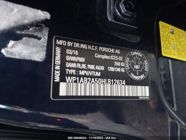 2017 PORSCHE MACAN WP1AB2A50HLB12634 Photo 8