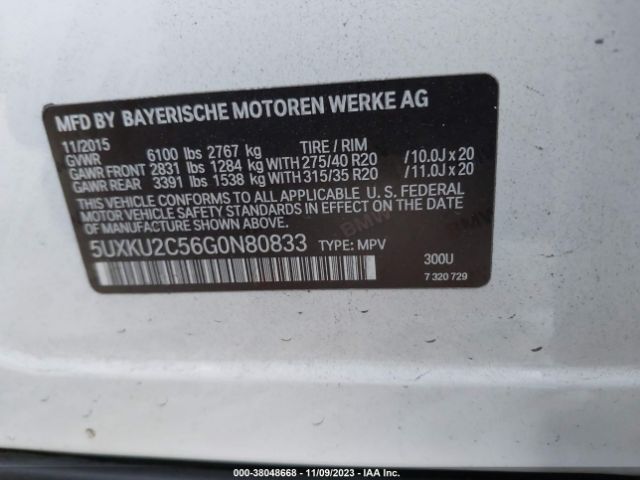 5UXKU2C56G0N80833 BMW X6 Xdrive35i