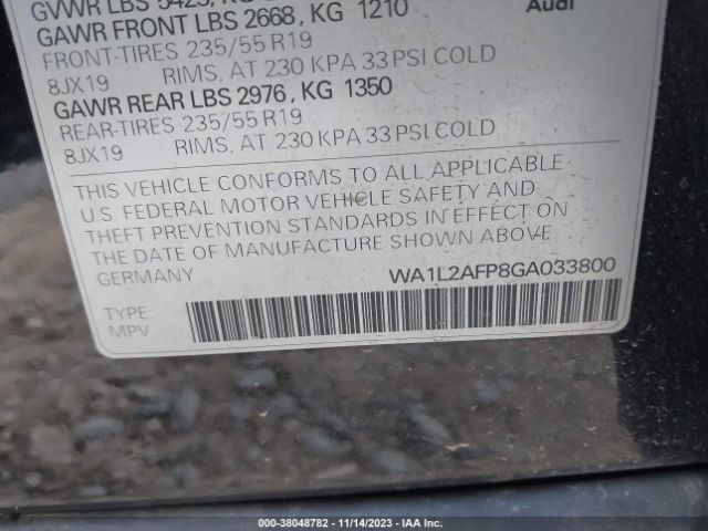 2016 AUDI Q5 WA1L2AFP8GA033800 Photo 8