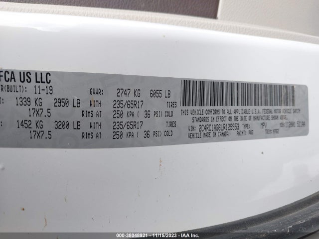 Chrysler Voyager L 2020 2C4RC1AG6LR129953 Image 9
