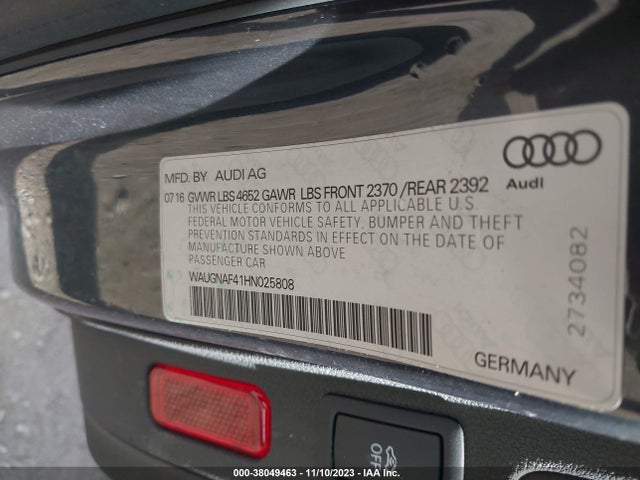 WAUGNAF41HN025808 Audi A4 PREMIUM