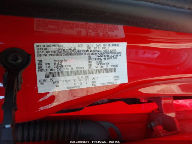 1FADP3L9XGL343535 Ford FOCUS ST