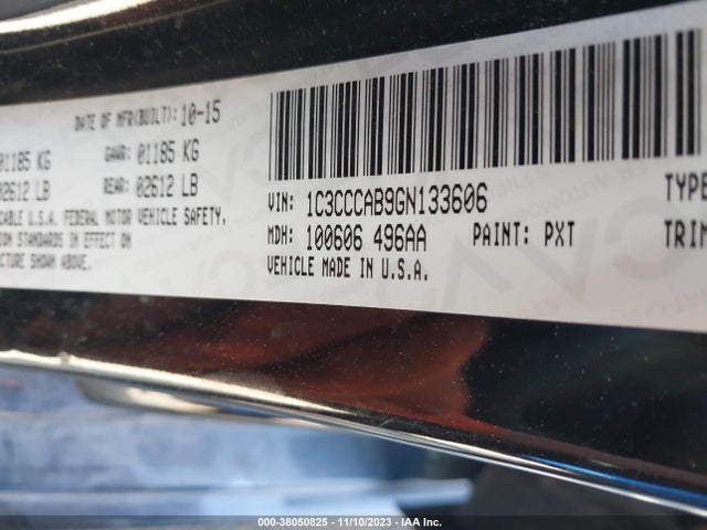 Chrysler 200 Limited 2016 1C3CCCAB9GN133606 Image 9