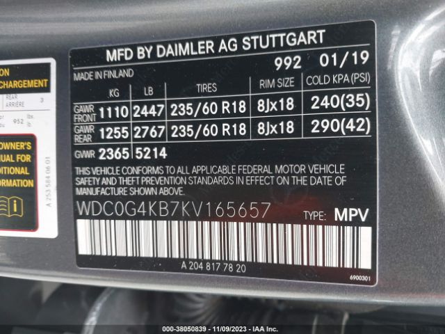 WDC0G4KB7KV165657 Mercedes-Benz Glc 300 4matic