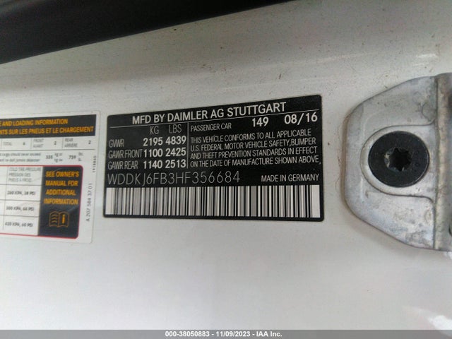 Mercedes-Benz E-class E 400 2017 WDDKJ6FB3HF356684 Image 9