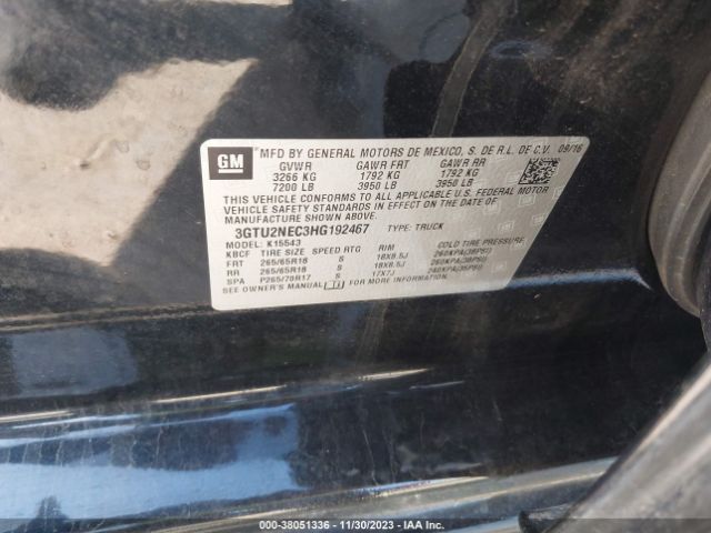 3GTU2NEC3HG192467 GMC Sierra 1500 Slt