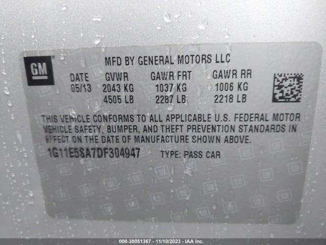 2013 CHEVROLET MALIBU 2LT VIN: 1G11E5SA7DF304947