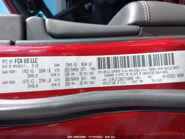 2019 JEEP GRAND CHEROKEE 1C4RJFCG9KC716848 Photo 8