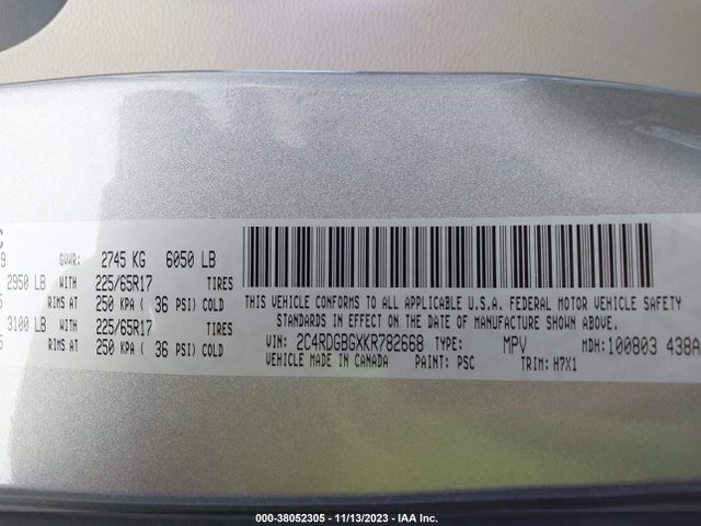 Dodge Grand Caravan Se 2019 2C4RDGBGXKR782668 Image 9