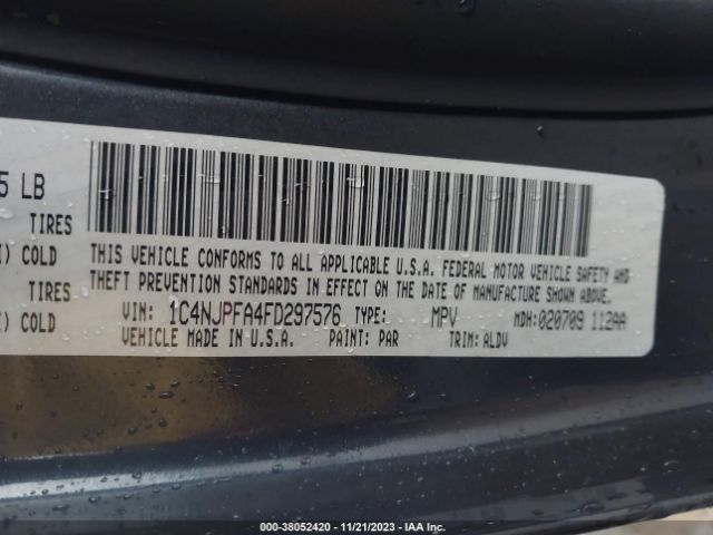 1C4NJPFA4FD297576 Jeep Patriot Latitude