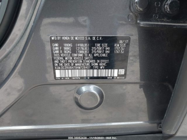 3CZRU6H79HM729407 Honda Hr-v Ex-l