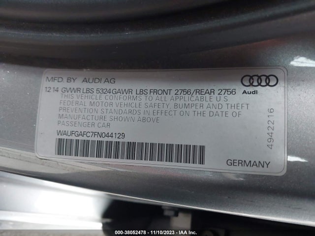 WAUFGAFC7FN044129 Audi A6 3.0t Premium Plus