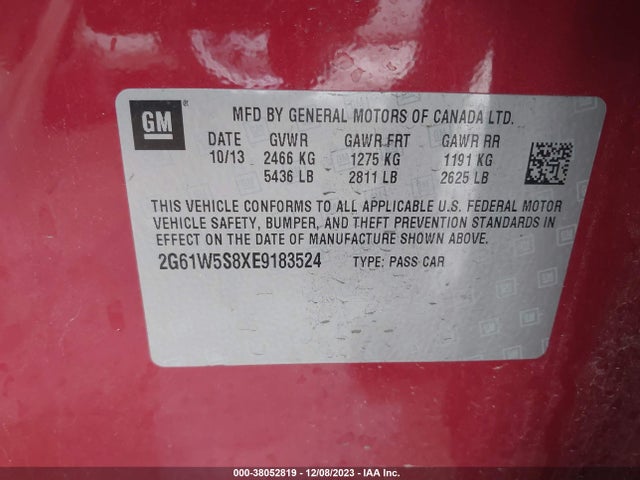 2G61W5S8XE9183524 Cadillac Xts Vsport Platinum