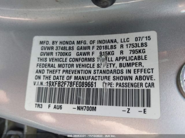 19XFB2F78FE089661 Honda CIVIC SE