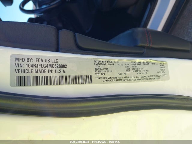 1C4RJFLG4MC628082 Jeep Grand Cherokee Trailhawk 4x4