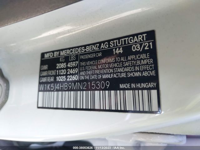 2021 MERCEDES-BENZ CLA 250 W1K5J4HB9MN215309 Photo 8