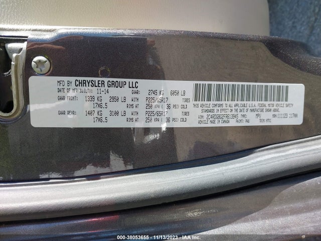 Dodge Grand Caravan Avp/se 2015 2C4RDGBG2FR613945 Image 9